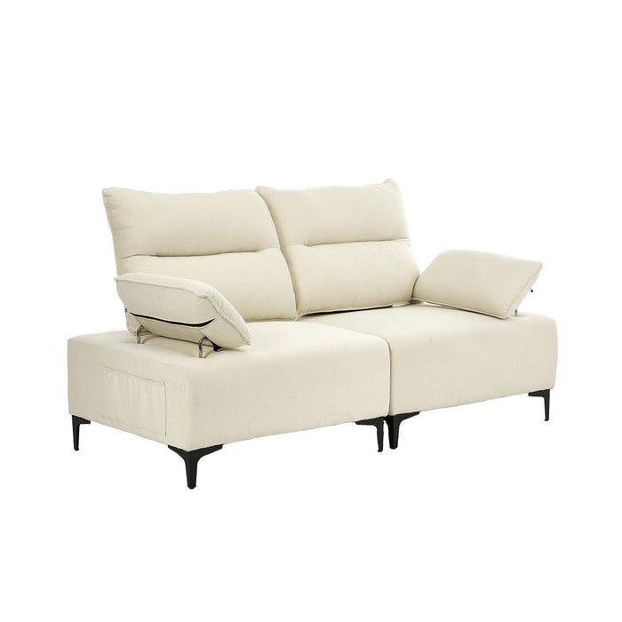 Valore Plush Fabric Modular Sofa Couch | Soft Chenille Fabric Modular Lounge Adjustable Armrests