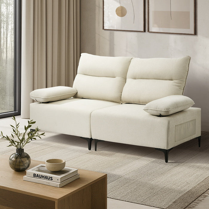 Valore Plush Fabric Modular Sofa Couch | Soft Chenille Fabric Modular Lounge Adjustable Armrests