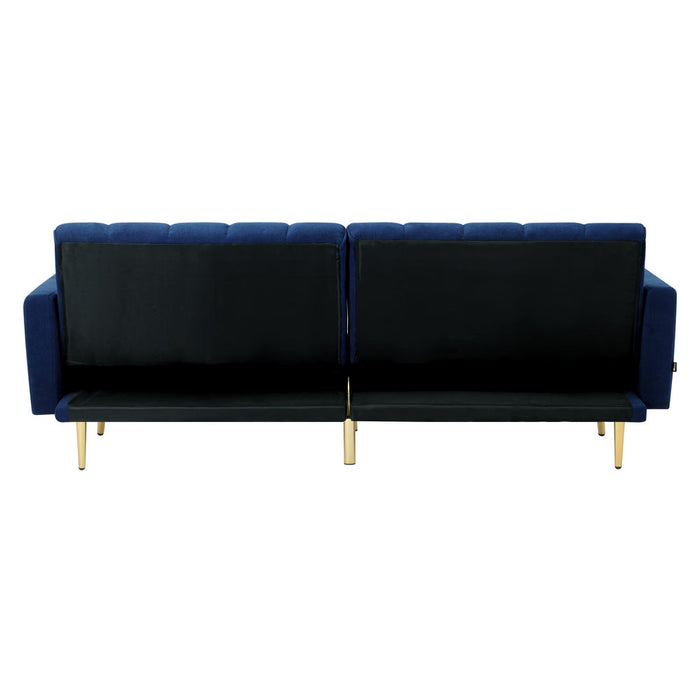 Lucrezia Velvet 3 Seater Sofa Couch and Fold Out Futon Bed | Adjustable Luxury Futon Sofa Couch