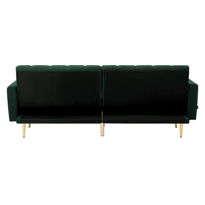 Lucrezia Velvet 3 Seater Sofa Couch and Fold Out Futon Bed | Adjustable Luxury Futon Sofa Couch