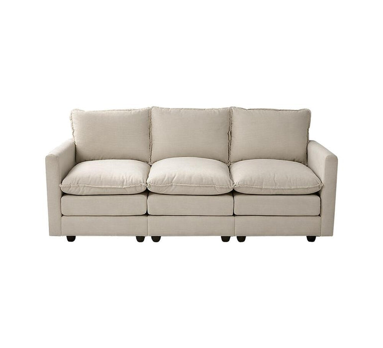 Nico Ultra Plush Fabric Modular Sofa Lounge | Soft Corduroy Fabric Modular Sofa Thick Cushions