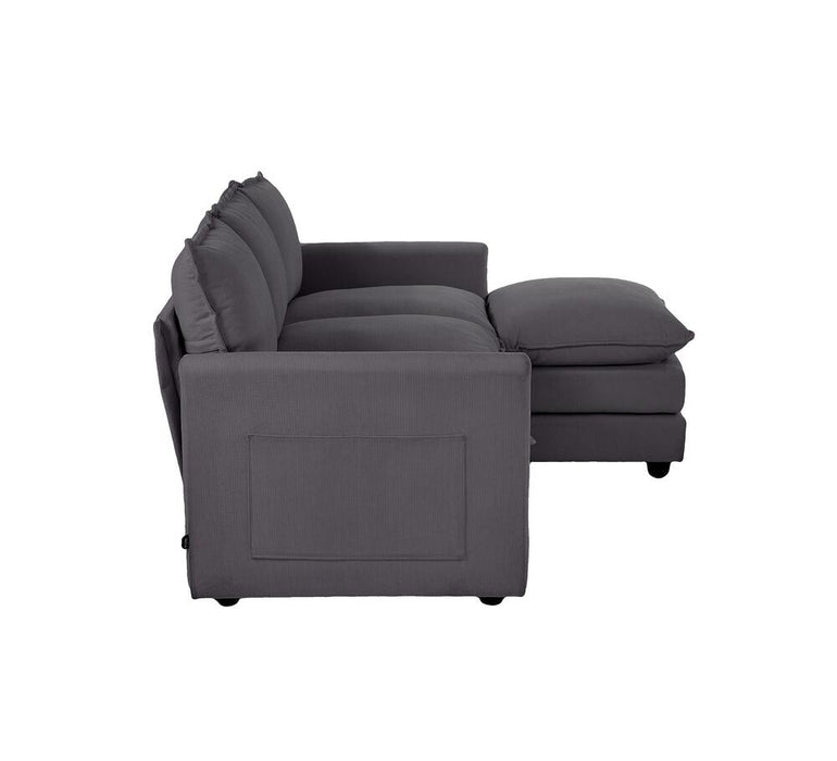 Nico Ultra Plush Fabric Modular Sofa Lounge | Soft Corduroy Fabric Modular Sofa Thick Cushions