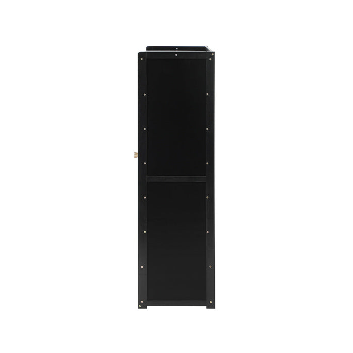 Rearo Centrum Modern 70 Pair Shoe Cabinet | Fluted Bamboo Shoe Storage Organiser