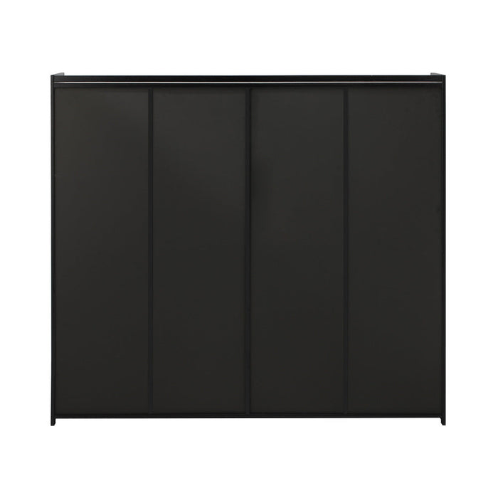 Rearo Centrum Modern 70 Pair Shoe Cabinet | Fluted Bamboo Shoe Storage Organiser