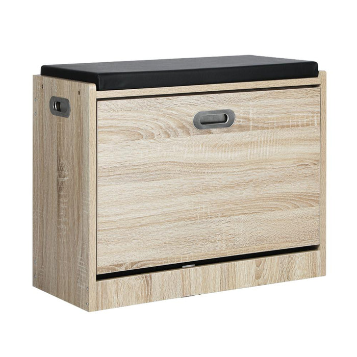 15 Pair Shoe Storage and Wooden Seating Bench | Modern Shoe Storage Cabinet