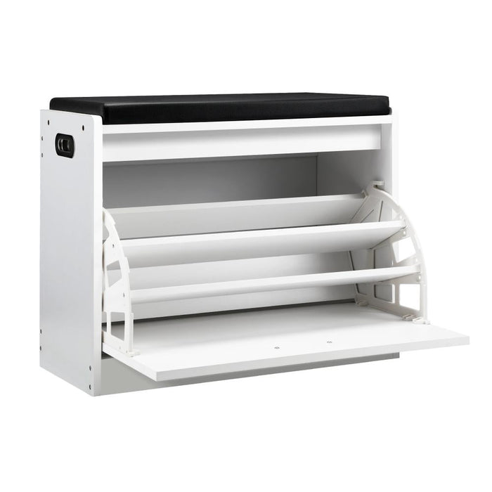 15 Pair Shoe Storage and Wooden Seating Bench | Modern Shoe Storage Cabinet