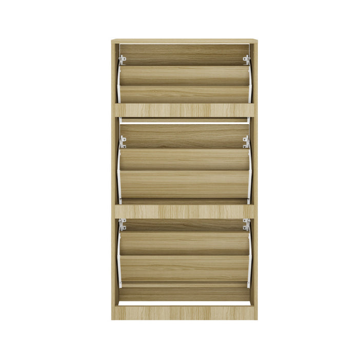 Amaro Noire Shoe Rack Cabinet | Modern Feature 30 Pair Shoe Storage Unit