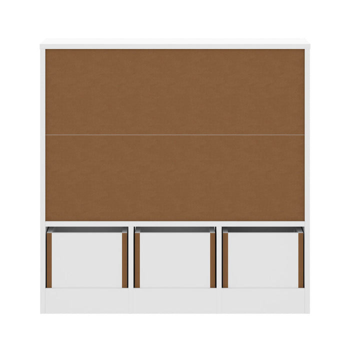 Scandi Kids Storage Organiser in White | 8 Compartment Removable Storage Cube