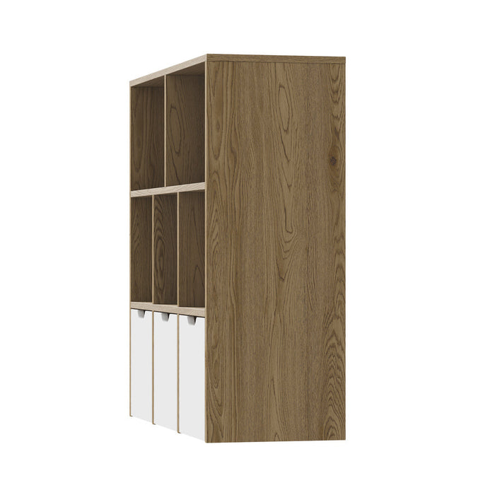 Scandi Kids Storage Organiser in White | 8 Compartment Removable Storage Cube