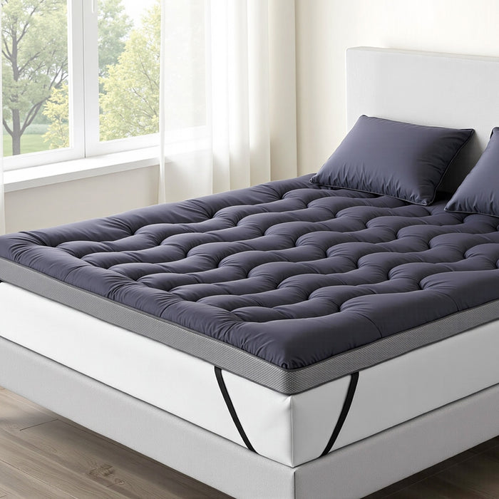 Giselle 5cm Mattress Topper Pillowtop toppers Bamboo Charcoal King