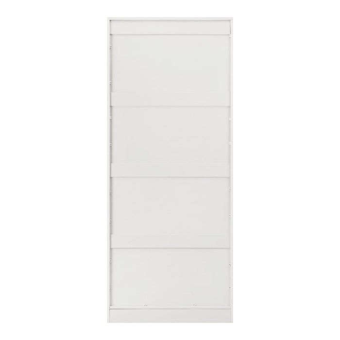 Sofia 2 Door White Modern Storage Wardrobe | Large Shelving Storage Cupboard Unit