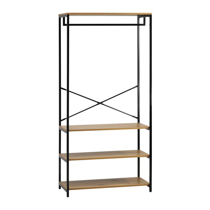 Nuvelo Industrial Style Metal Clothe Storage Unit | Multi Storage Clothes Rail And Shelving Unit