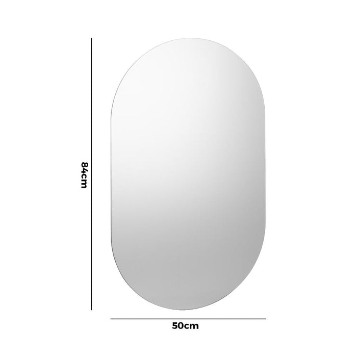 Alfamare Oval Wall Mounted Designer Mirror |Oval 84 x 50cm Feature Décor Mirror