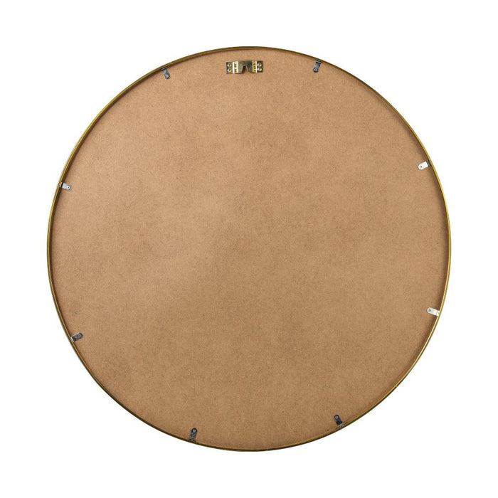 Sierra Contemporary Slim Round Wall Mirror | Bathroom Hallway Round Mirror in Black or Gold Frame