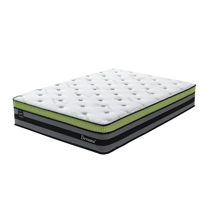 Dreameasy 7 Zone Bamboo Cool Gel Infused Pocket Spring Mattress | Ultra Cooling Airmax Cool Flow 30cm Mattress