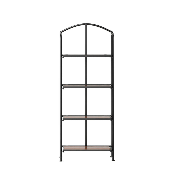 Crasus Foldable Portable Metal 4 Tier Display Unit | Modern Versatile Storage Bookshelf Display