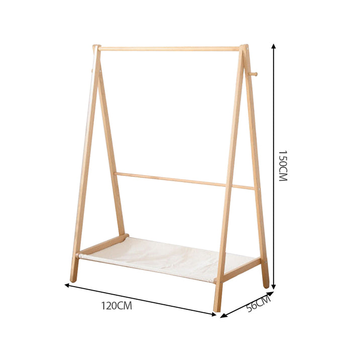 Sorento Two in One Clothes and Shoe Storage Rack | Wooden Multi Purpose Clothes Storage Unit