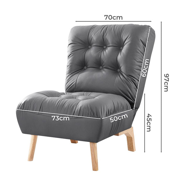 Upton Plush Premium Recliner Chair | Wood and Upholstered Adjustable Accent Chair