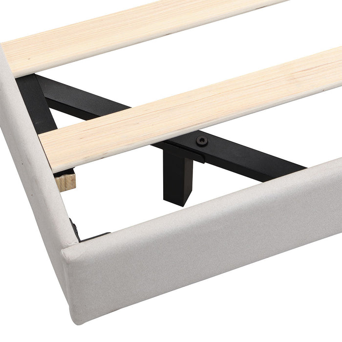 Blanco Dios Floating LED Bed Frame | Modern PU Leather Premium Bed