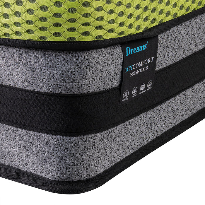 Dreameasy 7 Zone Bamboo Cool Gel Infused Pocket Spring Mattress | Ultra Cooling Airmax Cool Flow 30cm Mattress
