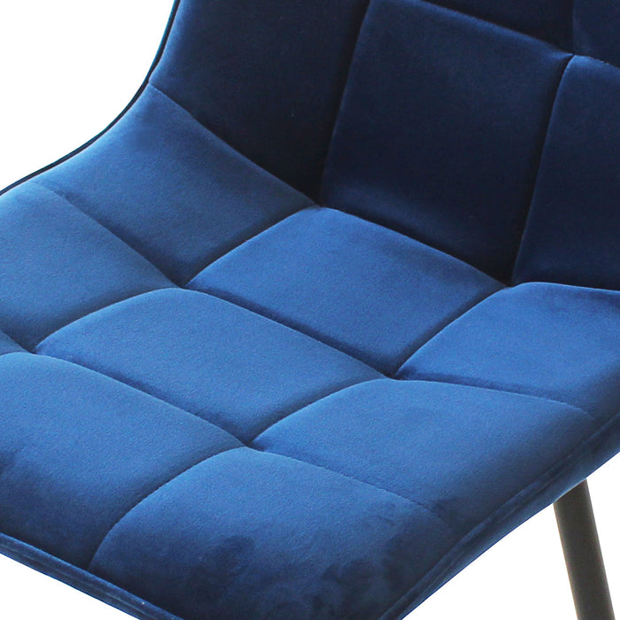 Set of Four Milano Premium Velvet Fabric Dining Chairs | Plush Velvet Padded Dining Chairs