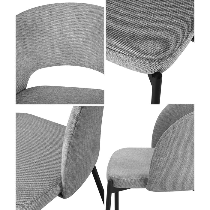 Set of Two Teddy Millie Boucle Fabric Dining Chairs | Premium Boucle or Fabric Dining Chair Set