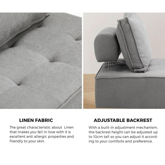 Natuzzo Verstaile Modular Sofa Lounge Set | Adjustable Armless Sofa Lounge