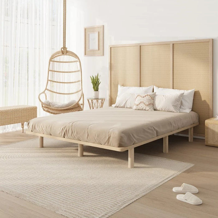 Scandi Luxe Premium Timber Platform Bed | Reinforced Durable Wooden Floating Bed Base