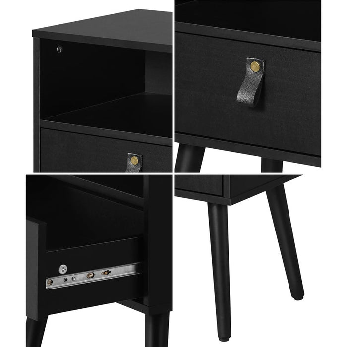 Nordi Slimline Bedside Table with Drawer | Scandi Style Bedside Tables