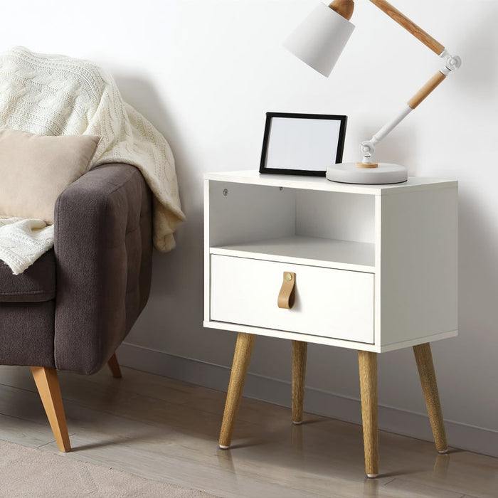 Nordi Slimline Bedside Table with Drawer | Scandi Style Bedside Tables