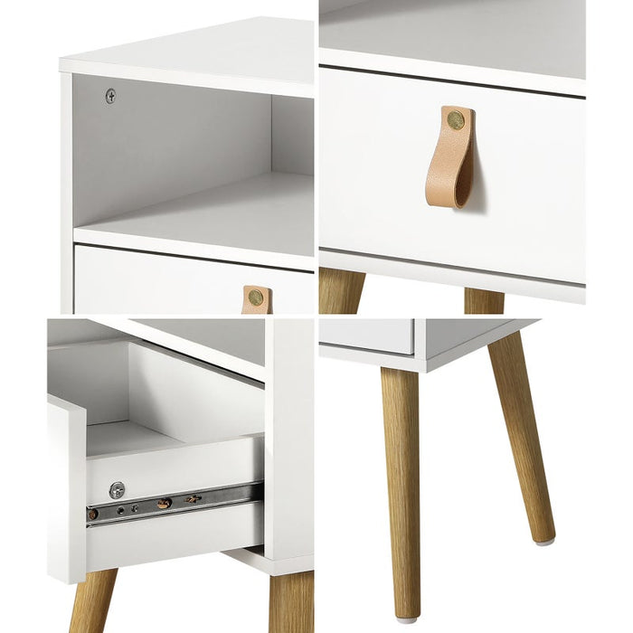 Nordi Slimline Bedside Table with Drawer | Scandi Style Bedside Tables