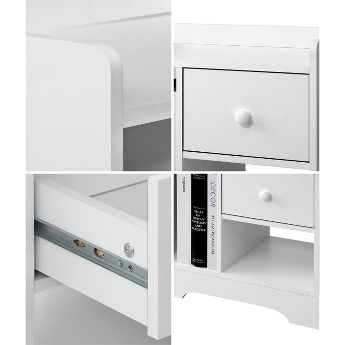 Junos Multi Storage Modern Bedside Table | Sleek Versatile Nightstand Table