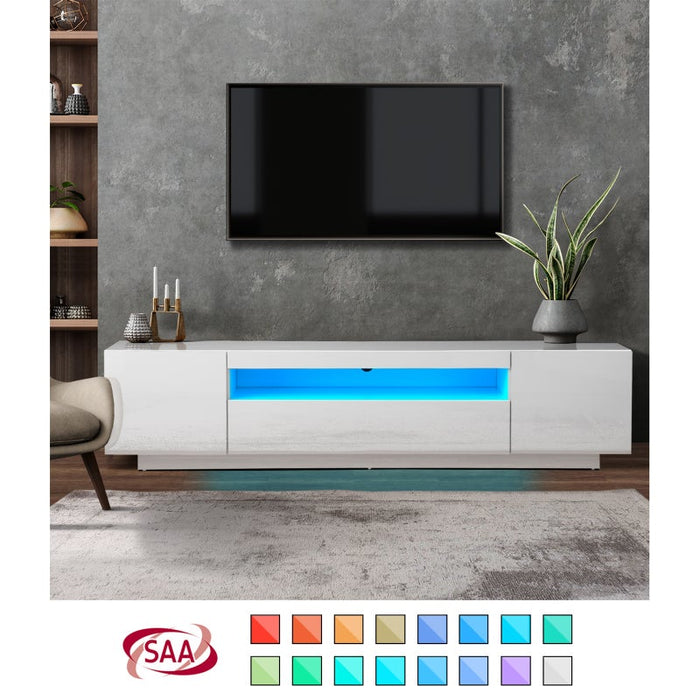 Markus LED 16 Light TV Cabinet 180cm Entertainment Unit | Hi Gloss TV Unit Stand