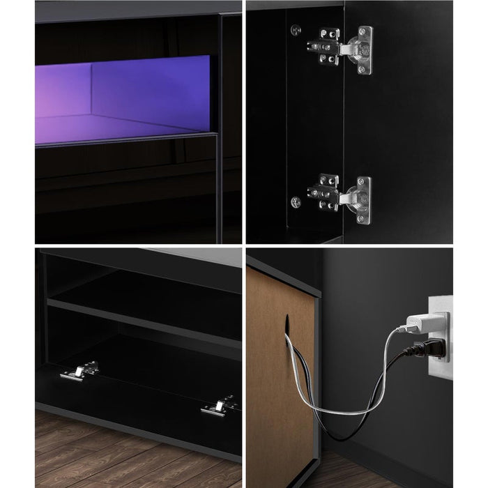 Markus LED 16 Light TV Cabinet 180cm Entertainment Unit | Hi Gloss TV Unit Stand