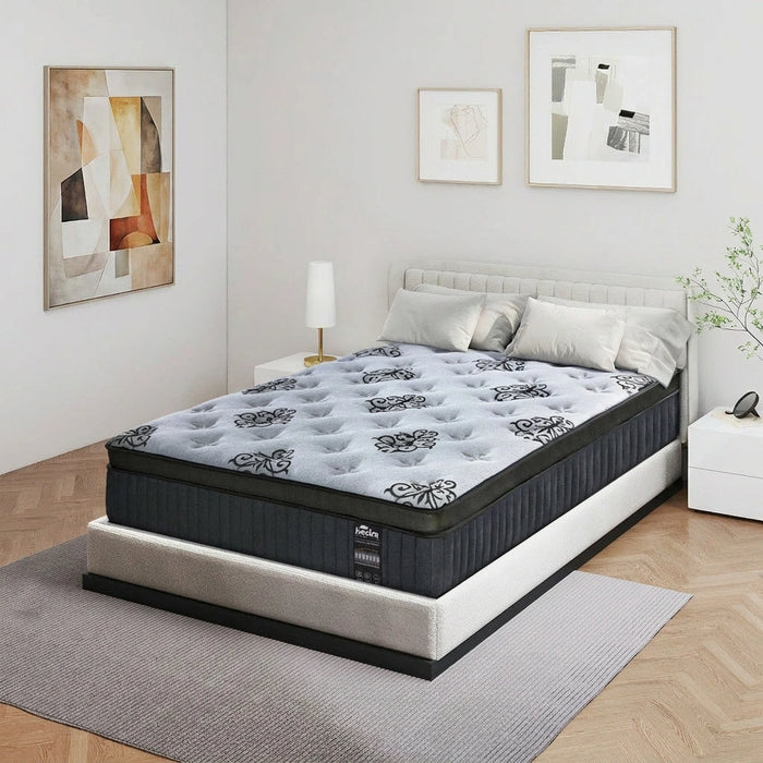 Prestige 32cm Bamboo Charcoal Infused 5 Zone Pocket Spring Mattress | Anti Disturbance Medium Firm Eco Mattress