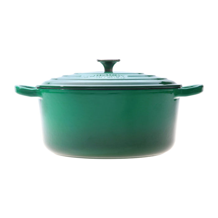 Dutchezy Cast Iron Casserole Dish in Eden Green | 24 or 28cm Sizes