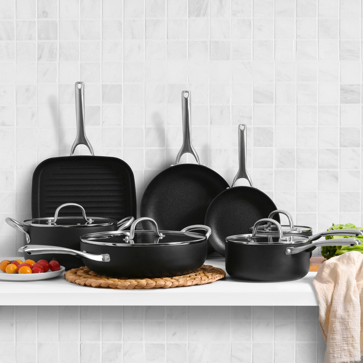 Estella Roca Deluxe High Quality Durable 7-Piece Non-Stick Cookware Se ...