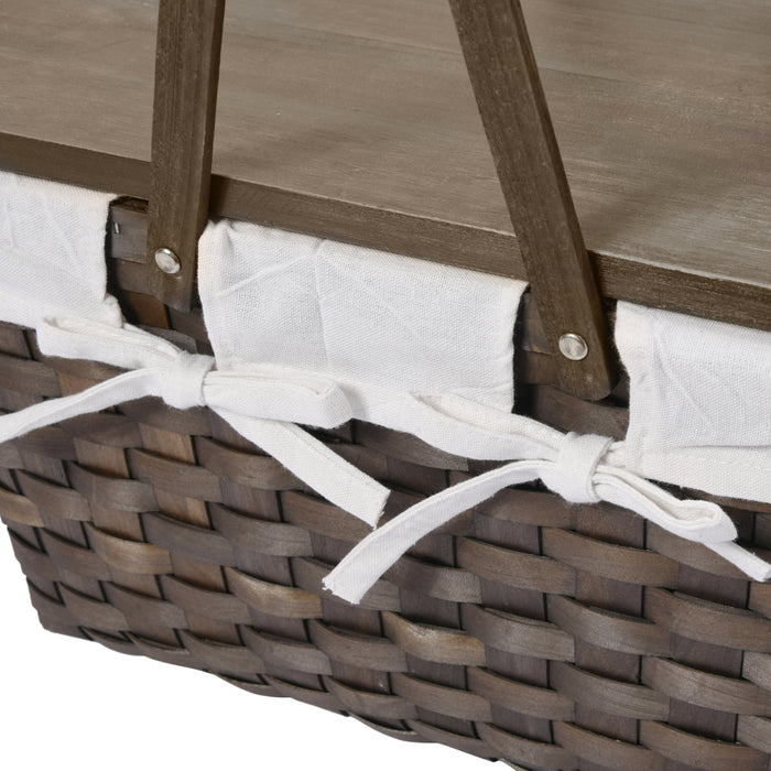 Cheltenham Wicker Picnic Basket Set Brown 46x30.5x25cm