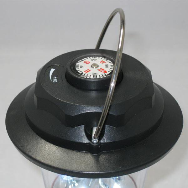 Portable 8 LED 16LM Lantern and Radio with Built-In Compass