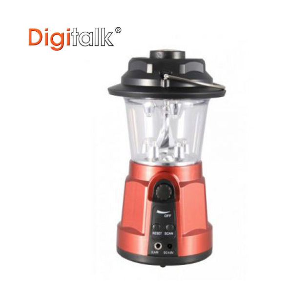 Portable 8 LED 16LM Lantern and Radio with Built-In Compass