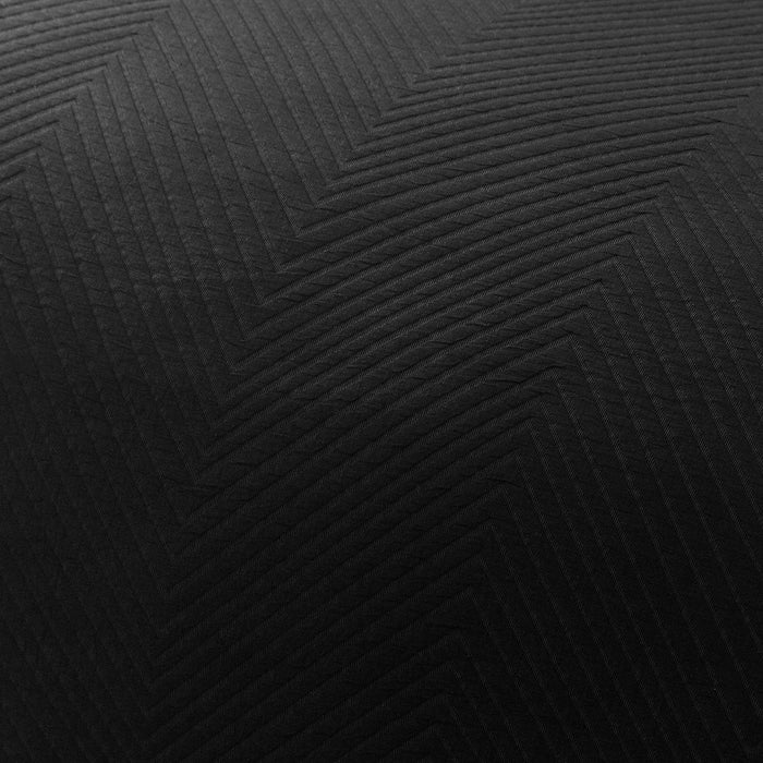 250TC Textured Geo Noire Quilt Cover Set in Black by Renee Taylor | 3 Sizes
