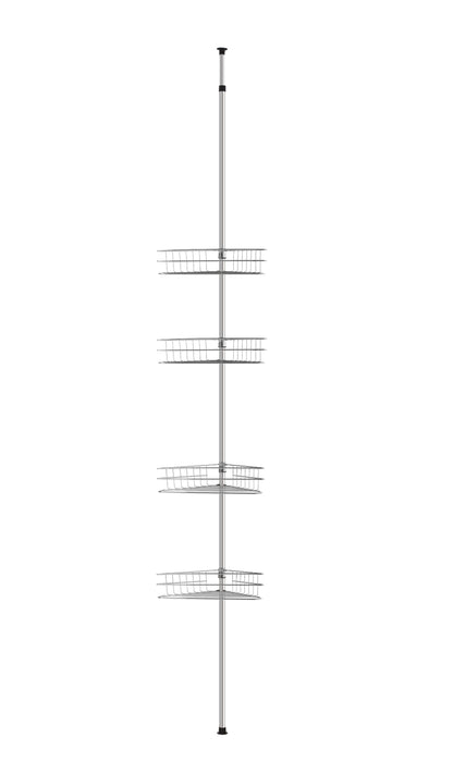 Ezyset Adjustable Telescopic 4 Tier Corner Shower Caddy Rack