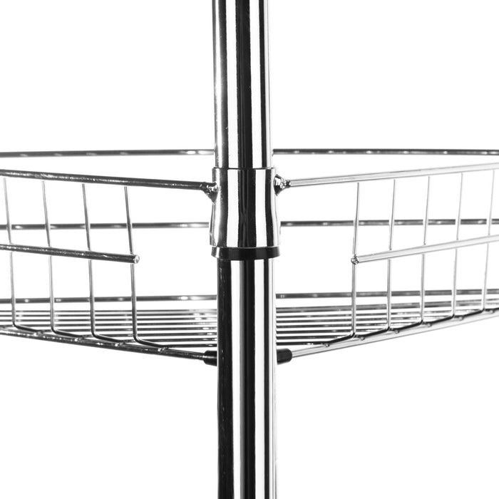 Ezyset Adjustable Telescopic 4 Tier Corner Shower Caddy Rack