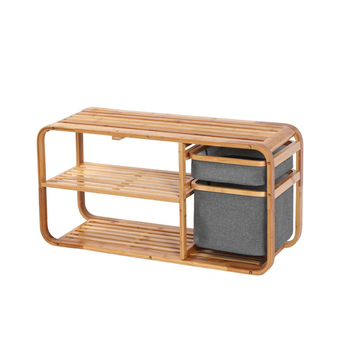 Zen Shoe Rack Bamboo Bliss Modern Shoe Rack Storage Bench | Zen Style Bamboo Shoe Ra ...