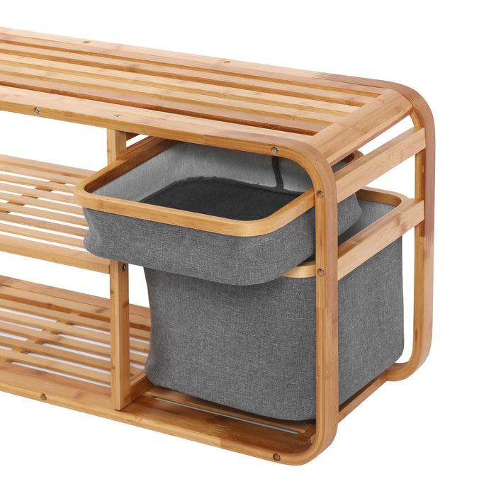 Zen Shoe Rack Bamboo Bliss Modern Shoe Rack Storage Bench | Zen Style Bamboo Shoe Ra ...