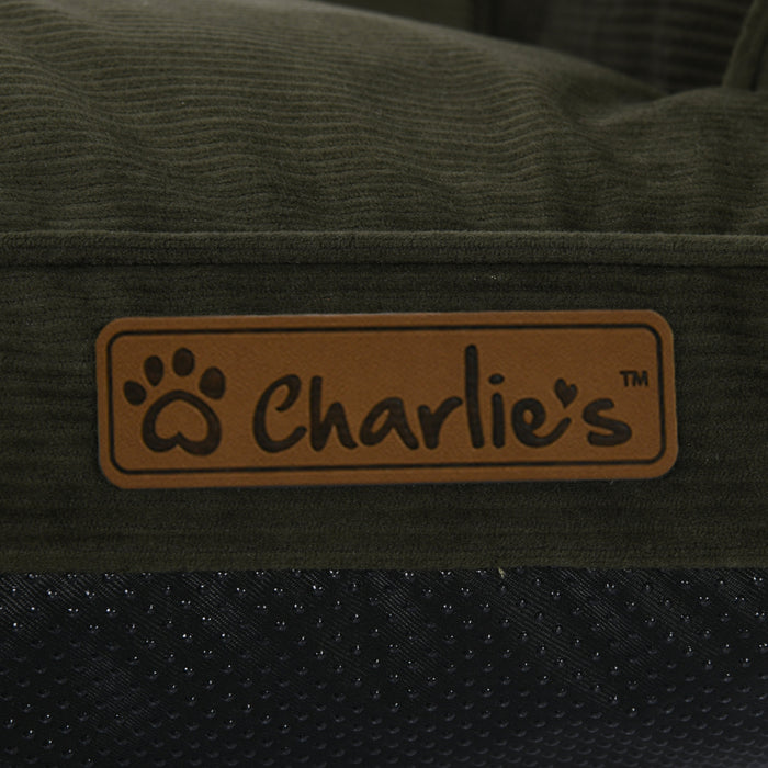 Ripley Corduroy Pet Sofa Bed - Green in 3 Sizes