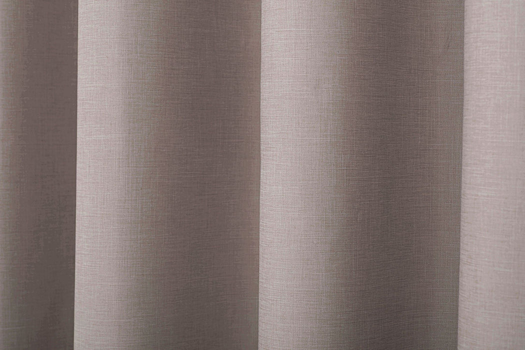 Pair of 233cm Wide 100% Blockout Eyelet Curtains in Cinnamon | 4 Sizes