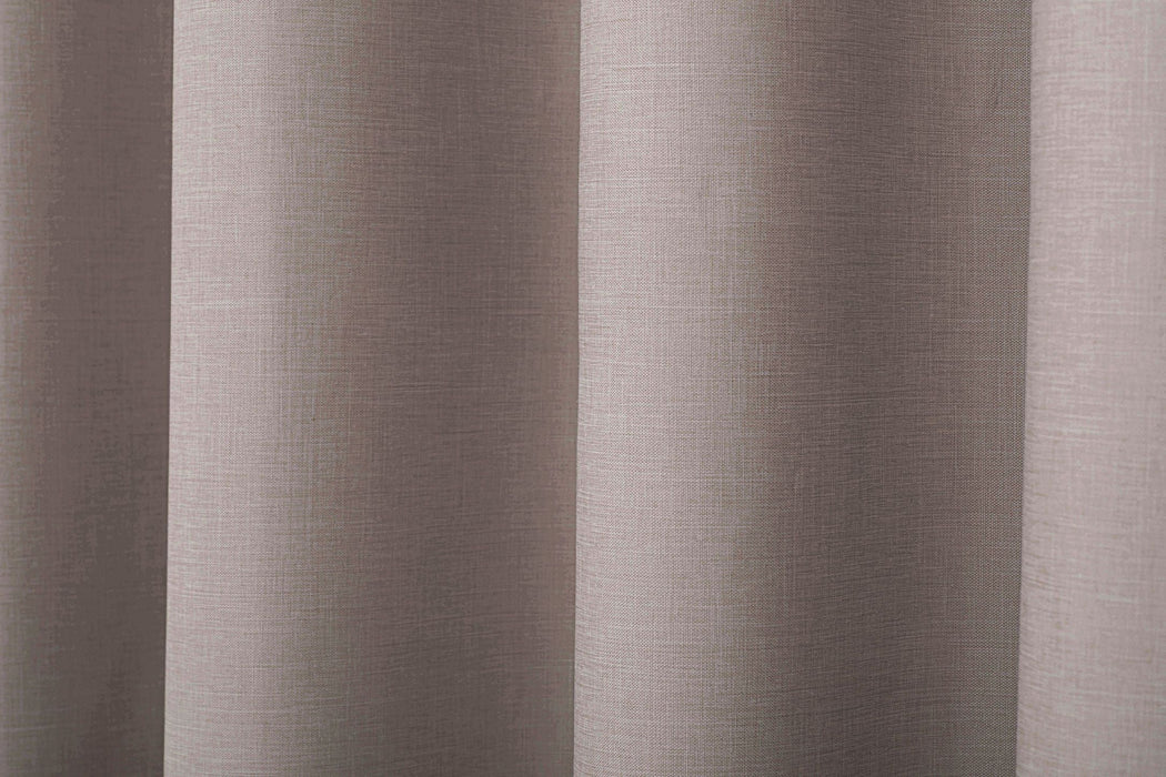 Pair of 233cm Wide 100% Blockout Eyelet Curtains in Cinnamon | 4 Sizes