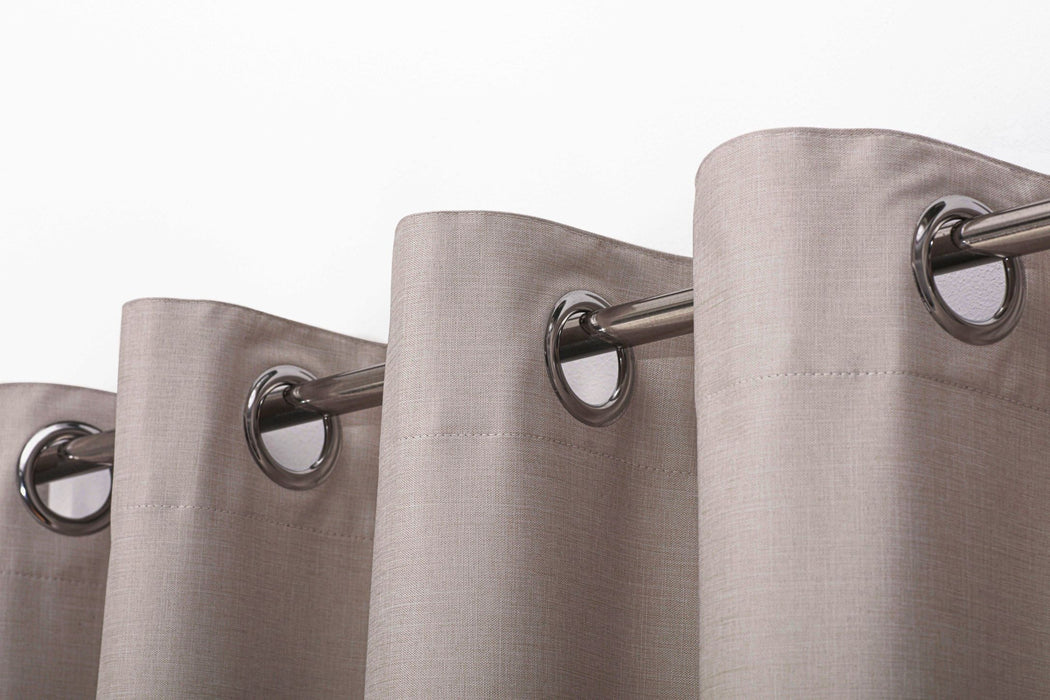 Pair of 233cm Wide 100% Blockout Eyelet Curtains in Cinnamon | 4 Sizes