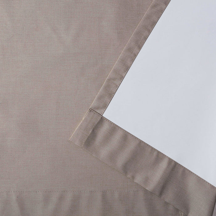 Pair of 233cm Wide 100% Blockout Eyelet Curtains in Cinnamon | 4 Sizes